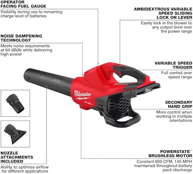 Milwaukee 2824-20 M18 Fuel™ Dual Battery Blower - LeafyLoom