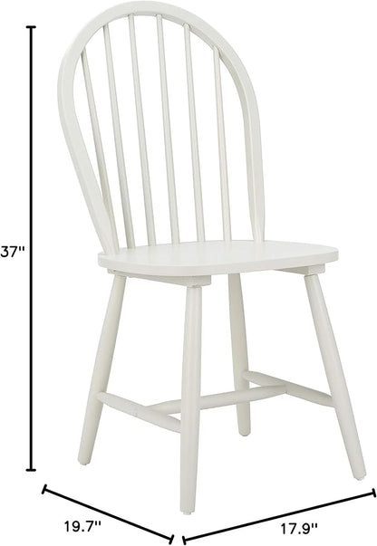 Safavieh Home Camden Farmhouse Off-White Spindle Back Dining Chair, Set of 2 - LeafyLoom