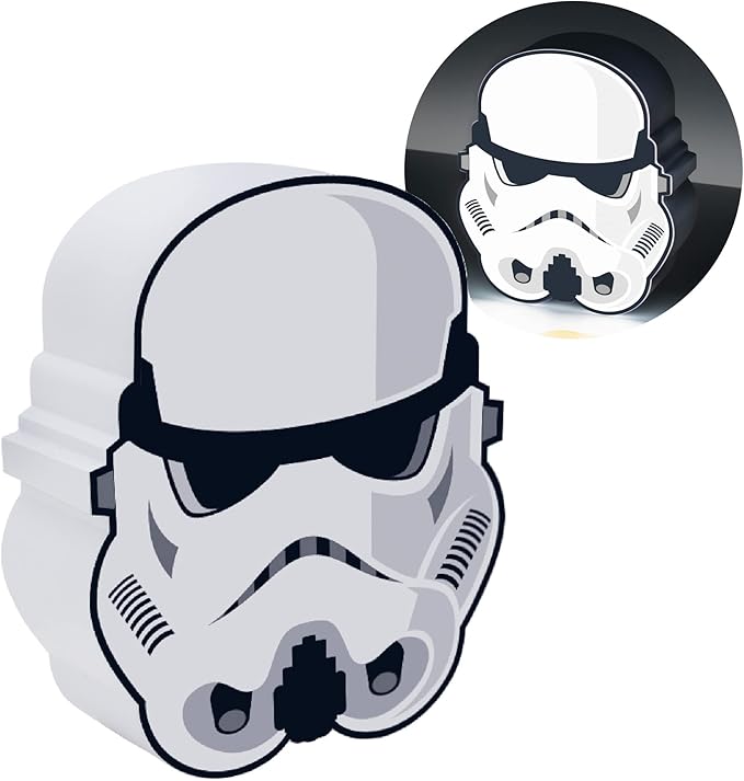 Paladone Star Wars Officially Licensed Stormtrooper Action Figure Icon Light, 6.3-inch Trooper Helmut Night Light, Bedroom Décor Desk Lamp, Toy - LeafyLoom