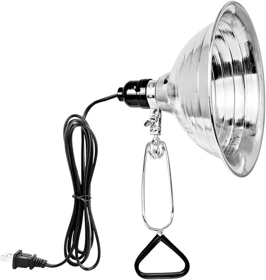 Simple Deluxe Clamp Lamp Light 150 Watt with 8.5 Inch Aluminum Reflector (no Bulb Included), 6 Feet Cord, 1 Pack, Black, New Version - LeafyLoom