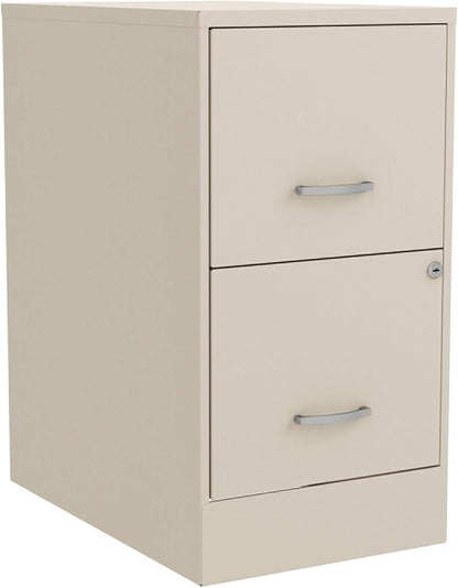 Lorell LYS SOHO File/File 2-Drawer File Cabinet, Stone,Chrome - LeafyLoom