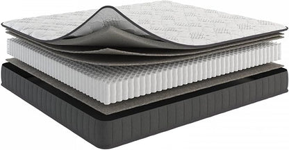 Ottomanson 9" Queen Mattress in a Box Made in USA, Firm Mattress, Hybrid Mattress Cool Improved Airflow with Edge to Edge Pocket Coil, Bed in A Box, Ottopedic - LeafyLoom