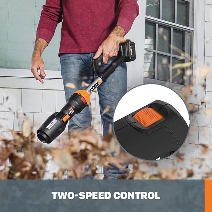 Worx Nitro WG543.9 20V LEAFJET Leaf Blower Cordless with Battery and Charger, Blowers for Lawn Care Only 3.8 Lbs., Cordless Leaf Blower Brushless Motor– Tool Only - LeafyLoom