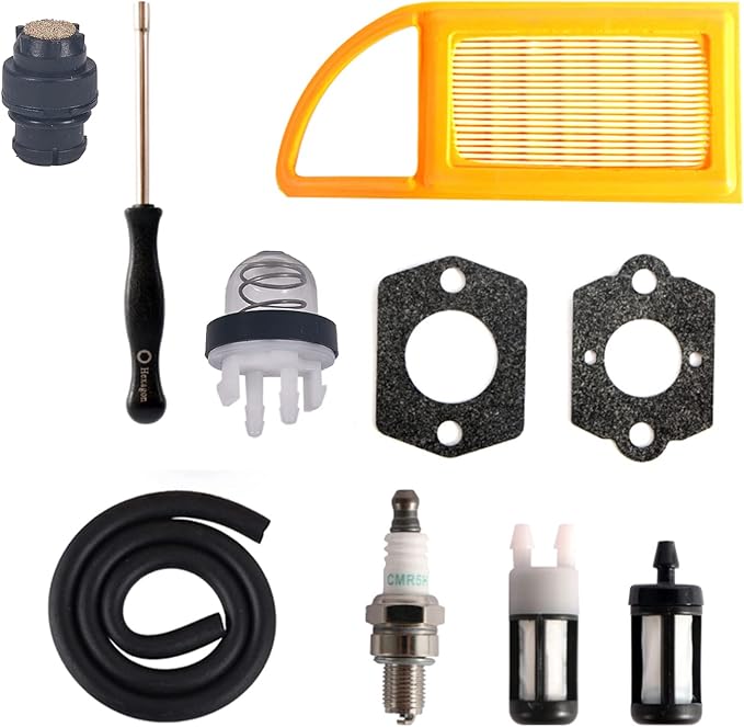 BR600 Carburetor Kit for Stihl BR500 BR550 BR600 BR700 BR 500 550 600 700 Backpack Leaf Blower Replaces Zama C1Q-S183 4282-120-0606 Parts - with 4282 141 0300 Air Filter Tank Vent Kit - LeafyLoom