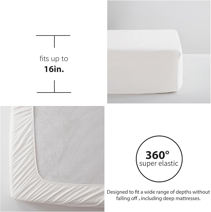 Anluoer Full Comforter Set 7 Pieces, White Tufted Bed in a Bag with comforters and sheets, All Season Bedding Sets with 1 Comforter, 2 PillowShams, 2 Pillowcases, 1 Flat Sheet, 1 Fitted Sheet - LeafyLoom