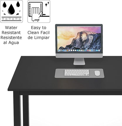 SDHYL 31.4 inch Study Computer Desk, Small Writing Desk, Modern Simple Style PC Table for Home Office, Black - LeafyLoom