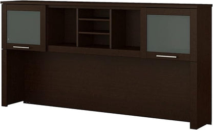 Bush Furniture Somerset Desk Hutch, 71" W, Mocha Cherry - LeafyLoom