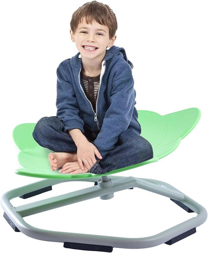 Autism Kids Swivel Chair, Spinning Chair for Kids Sensory, Kids Swivel Chair Sensory, Sensory Toy Chair, Carousel Spin Sensory Chair, Training Body Coordination (Light green) - LeafyLoom