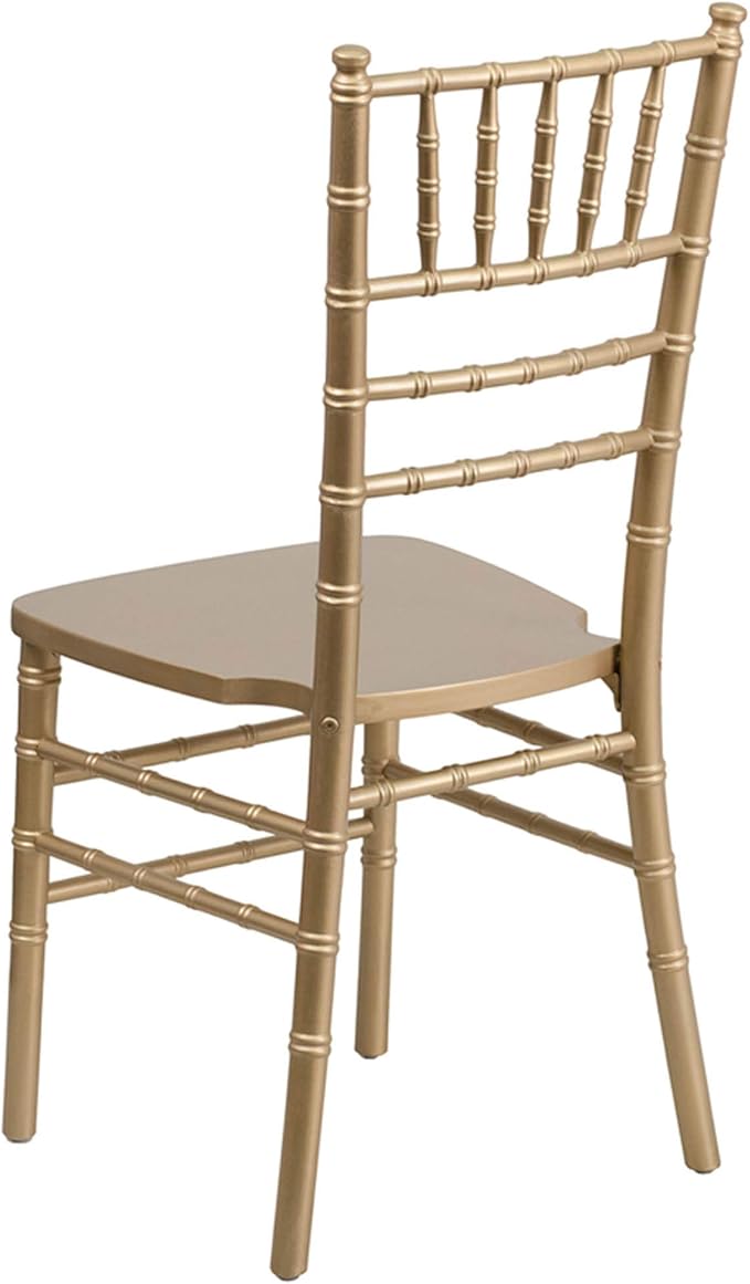 Flash Furniture Hercules Series Chiavari Chair for Formal Events and Banquets, Commercial/Residential All-Occasion Event Chair, Gold - LeafyLoom