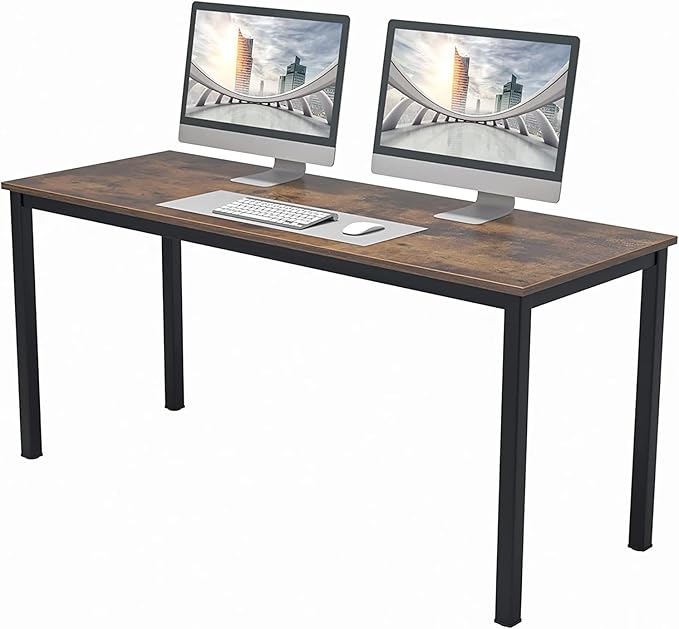 SogesGame Computer Desk,63 inch Desk& Workstations for Home Office, Writing Study Corner Desk,Modern Simple Style Laptop Table,Easy to Assemble - LeafyLoom