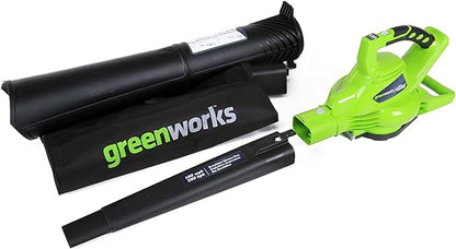 Greenworks 40V (185 MPH / 340 CFM / 75+ Compatible Tools) Cordless Brushless Leaf Blower / Vacuum, Tool Only - LeafyLoom