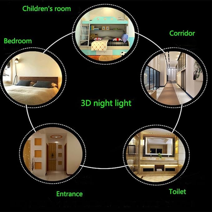 3D Angel Night Light Illusion Lamp 7/16 Color Change LED Lamp USB Power Remote Control Table Gift Kids Gifts Decor Decorations Christmas Valentines Gift - LeafyLoom