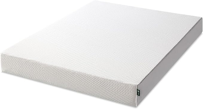 ZINUS Cooling Essential Foam Bed Mattress Conventional, Twin, White - LeafyLoom