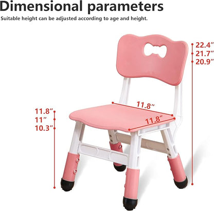 Kids' Desk Chairs Adjustable Height is Suitable for Children's Chairs Used in Families, Schools and Day-Care Between 2-10 Years Old The Max Bearing Capacity is 220LB(6PCS-Beige) - LeafyLoom