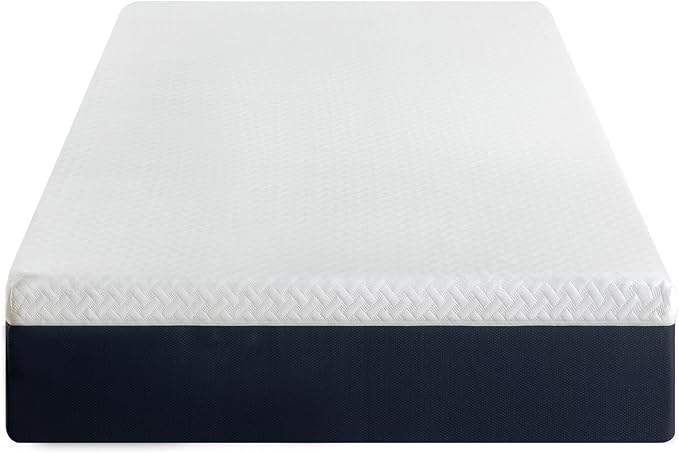 ZINUS 10 Inch Cooling Comfort Hybrid Mattress [New Version], Twin, Fiberglass free, Medium Firm Feel, Motion Isolation, Certified Safe Foams & Fabric, Mattress in A Box - LeafyLoom