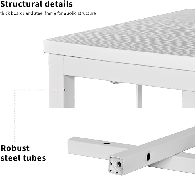 Nightstand with Charging Station, Side Table with Fabric Drawers and Open Shelf, Night Stand for Bedroom Decor, Bedside Table with USB Ports & Outlets (White,1) - LeafyLoom