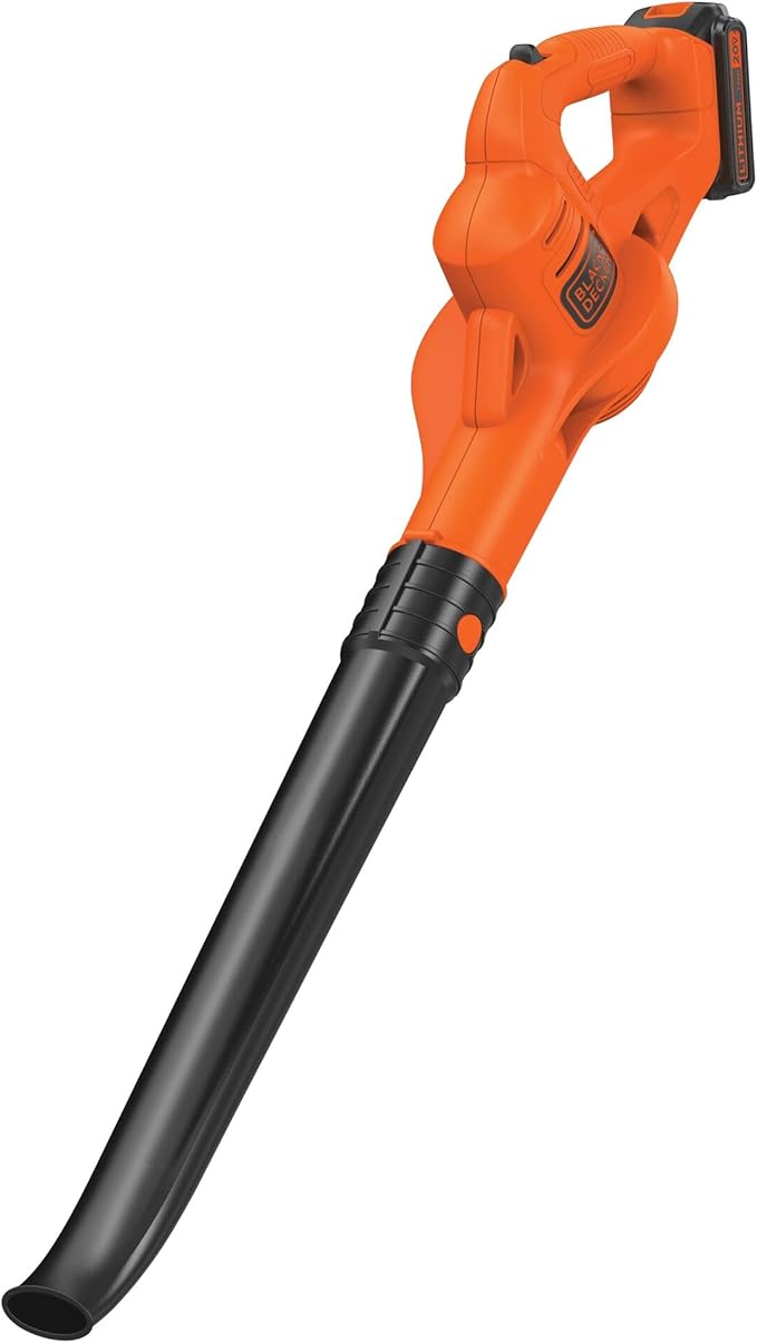 BLACK+DECKER 20V MAX Cordless Leaf Blower, Lawn Sweeper, 130 mph Air Speed, Lightweight Design, Battery and Charger Included (LSW221) - LeafyLoom