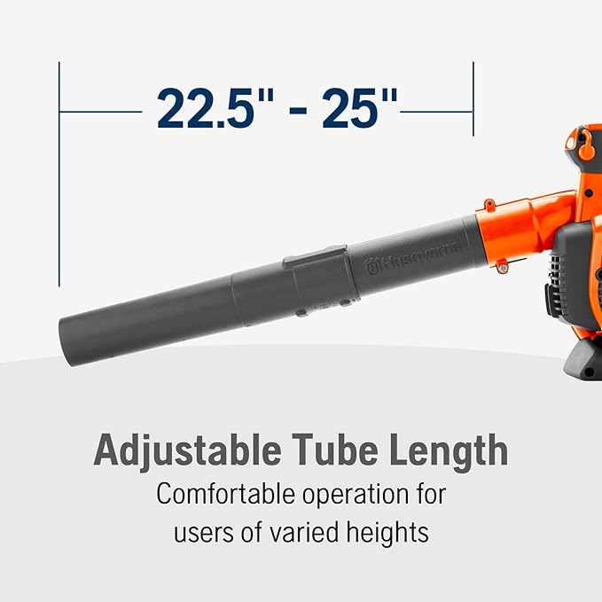 Husqvarna 125BVx Gas Leaf Blower, 28-cc 1.1-HP 2-Cycle Handheld Leaf Blower Vacuum Kit with Mulcher and Vac Bag, 470-CFM, 170-MPH, 12.5-N Powerful Clearing Performance and Ergonomic Design - LeafyLoom