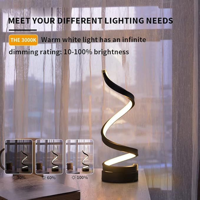 modern table lamps,unique lamps,Bedside Lamp for nightstand,LED Dimmable minimalist table lamp for Bedroom Living Room Office desk lamp bookshelf lamp,12W Warm White - LeafyLoom