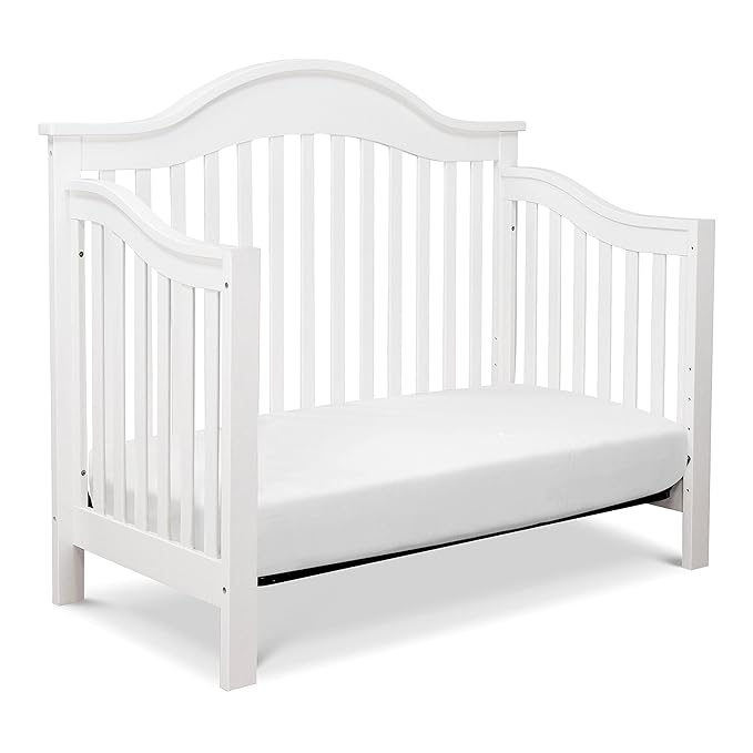 DaVinci Jayden 4-in-1 Convertible Crib in White, Greenguard Gold Certified - LeafyLoom