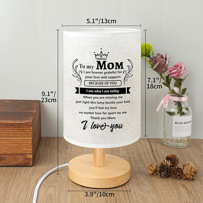 Welsky Gifts for Mom, Mom Birthday Gifts from Daughter, Personalized Mom Table Lamp, Thanksgiving Christmas Gifts for Mom from Kids - LeafyLoom