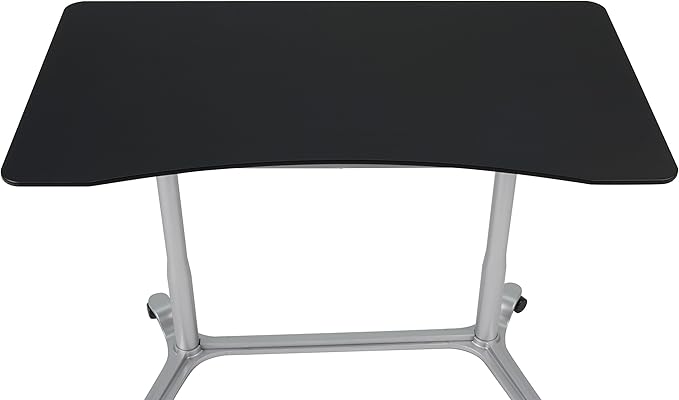 Calico Designs 51230 Sierra Height Adjustable Desk, Silver/Black 37.5 Inch - LeafyLoom