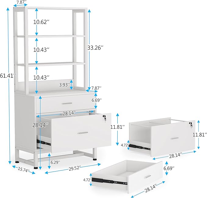 2 Drawers Vertical Office File Cabinet - LeafyLoom