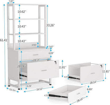 2 Drawers Vertical Office File Cabinet - LeafyLoom