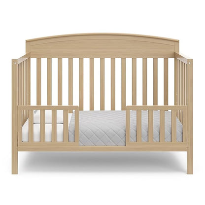 Graco Benton 5-in-1 Convertible Crib (Driftwood) – GREENGUARD Gold Certified, Converts from Baby Crib to Toddler Bed, Daybed and Full-Size Bed, Fits Standard Full-Size Crib Mattress - LeafyLoom