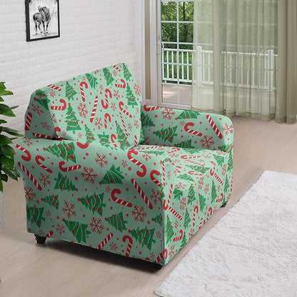 FKELYI Green Christmas Tree Sofa Slipcover Comfortable Sofa Couch Cover with Elastic Bottom Stretch Furniture Protector for Indoor S FKELYI