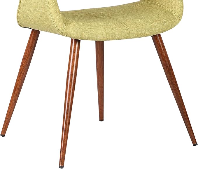 Armen Living Phoebe Mid-Century Modern Fabric Upholstered Dining Chair, Green - LeafyLoom