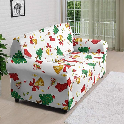 FKELYI Christmas Tree Easy Going Stretch Sofa Slipcover Washable Sofa Couch Cover Comfortable Furniture Protector with Elastic Bottom L FKELYI