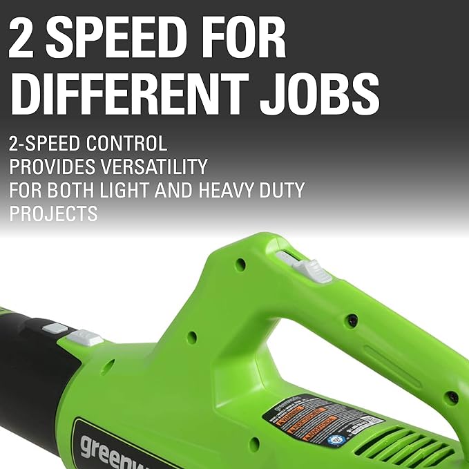 Greenworks 24V (90 MPH / 320 CFM / 125+ Compatible Tools) Cordless Axial Leaf Blower, Tool Only - LeafyLoom