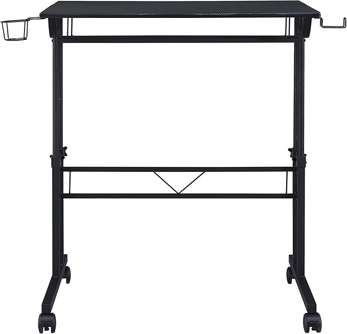 NicBex Laik-DW-00050-DX Desks, 35.25" W x 25" D x 28" H, Black - LeafyLoom