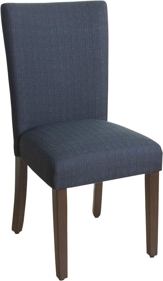 HomePop Parsons Classic Upholstered Accent Dining Chair, Single Pack, Dark Blue - LeafyLoom