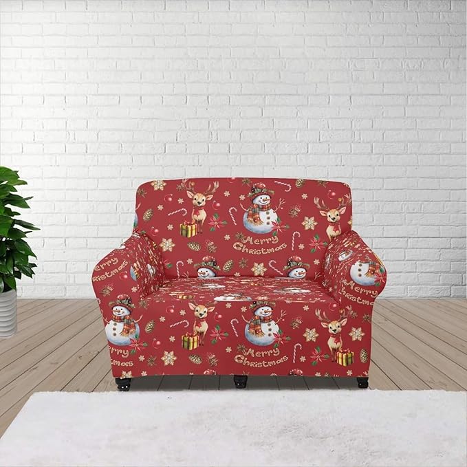 FKELYI Christmas Ornaments Sofa Slipcover Stretch Sofa Couch Cover for Indoor Non-Slip Furniture Protector Washable Sofa Slipcovers S FKELYI