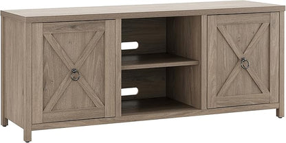 Henn&Hart Granger TV Stand, 58" Wide, Gray - LeafyLoom