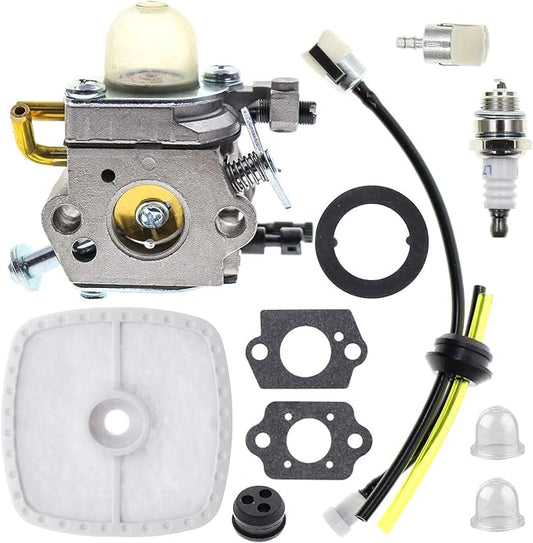 Carburetor with Fuel Line Kit Air Filter for C1U-K78 Echo PB200 PB-200 PB-201 PB201 ES-210 A021000941 A021000942 Power Blower - LeafyLoom