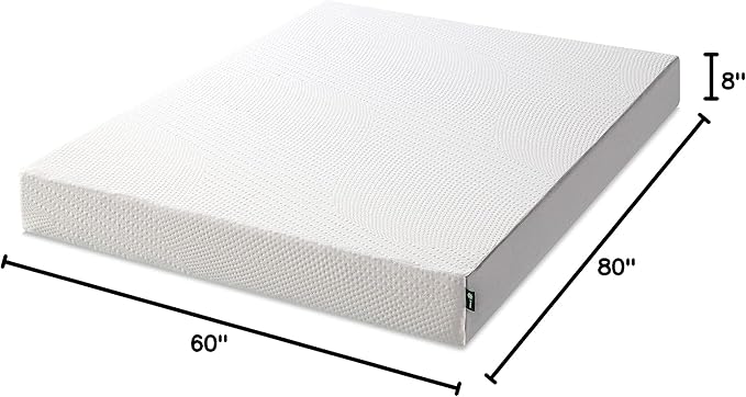 ZINUS Cooling Essential Foam Bed Mattress Conventional, Queen, White - LeafyLoom