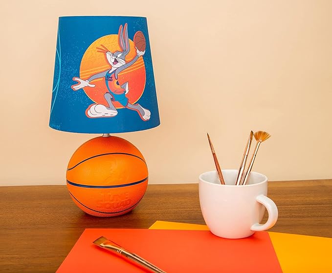 Space Jam 2: A New Legacy Tune Squad Basketball 3D Desk Lamp, Bugs Bunny Mood Light | Home Decor Accessories And Room Essentials | Official Looney Tunes Collectible | 14 Inches Tall - LeafyLoom