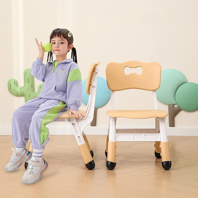 Kids' Desk Chairs Adjustable Height is Suitable for Children's Chairs Used in Families, Schools and Day-Care Between 2-10 Years Old The Max Bearing Capacity is 220LB(6PCS-Blue) - LeafyLoom