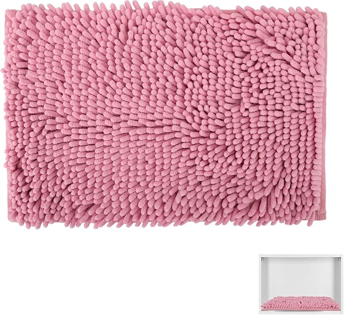 Locker Rug school girl rugs Carpet Chenille 100% Microfiber Locker Carpet with Non Skid Backing Locker Decorations (Pink, 11.5X17.5) - LeafyLoom