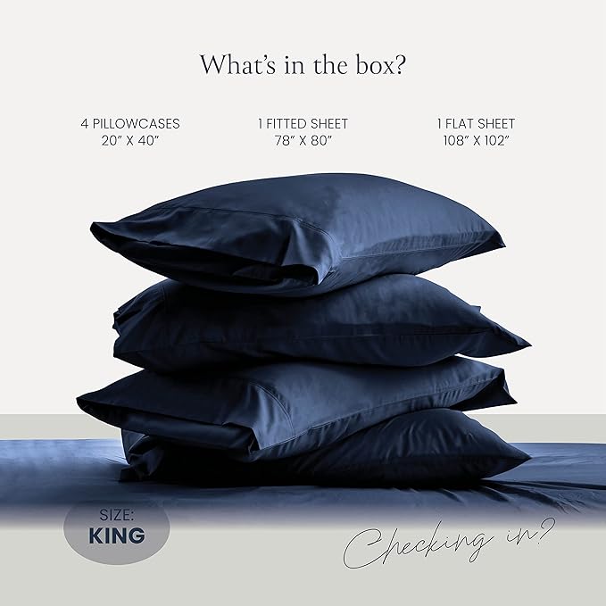 BELADOR Silky Soft King Sheet Set - 6 Piece Bed Sheets for King Size Bed, Secure-Fit Deep Pocket Sheets with Elastic, Breathable Hotel Sheets & Pillowcase Set, Wrinkle Free Oeko-Tex Sheets - LeafyLoom