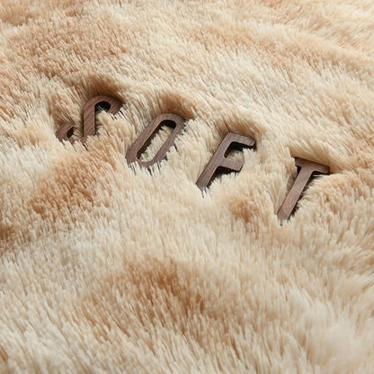 8x10 Large Area Rugs for Living Room, Super Soft Fluffy Modern Bedroom Rug, Tie-Dyed Beige Indoor Shag Fuzzy Carpets for Girls Kids Nursery Room Home Decor - LeafyLoom