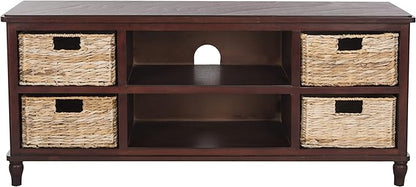 Safavieh Home Collection Rooney Entertainment TV Unit, Cherry - LeafyLoom