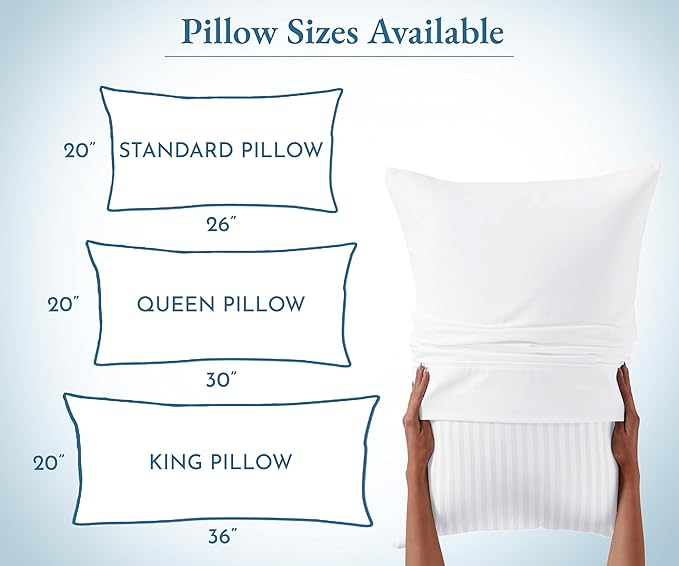 California Design Den 2-Pack Bed Pillows king size set of 2 for Sleeping, Cooling Luxury Hotel Pillows, for Back, Stomach or Side Sleepers - LeafyLoom