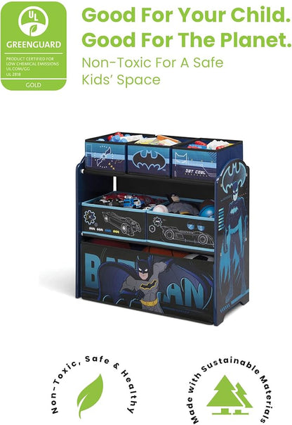 Delta Children Design & Store 6 Bin Toy Storage Organizer, Batman - LeafyLoom