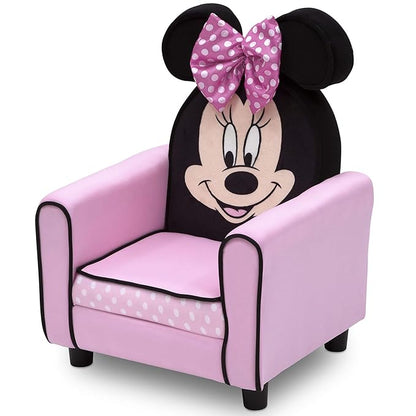 Delta Children Figural Upholstered Kids Chair, Disney Minnie Mouse - LeafyLoom