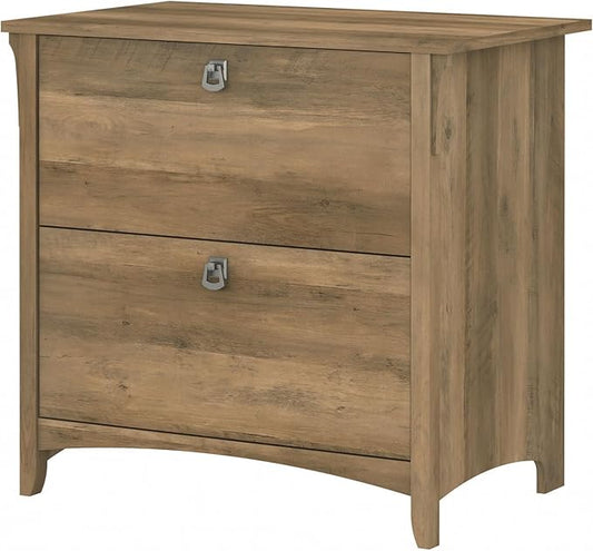 Bush SAF132RCP-03 Salinas 2-Drawer Lateral File Cabinet, Letter/Legal, Reclaimed Pine, 31.73-Inch - LeafyLoom