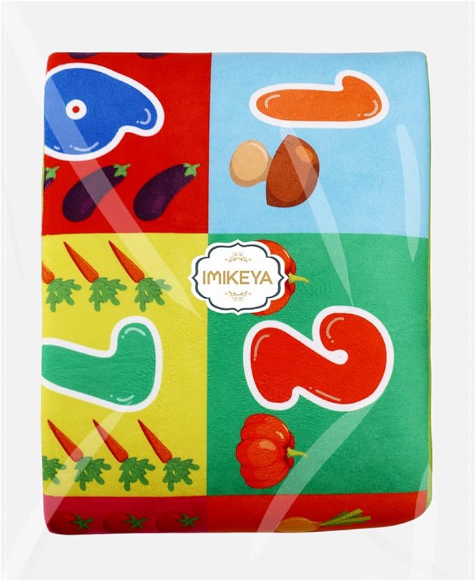 Kids Educational Rug Playtime Collection ABC, Numbers and Shapes Learning Carpet Kids Play Rug Mat Playmat for Playroom Bedroom, 55.1 x 43.3 inch - LeafyLoom